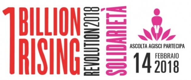  A Cremona ONE BILLION RISING 2018 #SOLIDARIETA'  Mercoledì 14 febbraio  alle ore 17  Galleria XXV aprile