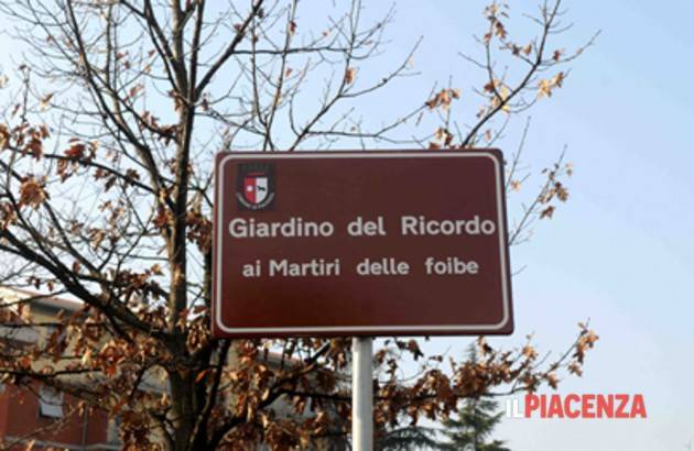 Piacenza Giorno del Ricordo, sabato 10 febbraio la cerimonia al Giardino Martiri delle Foibe