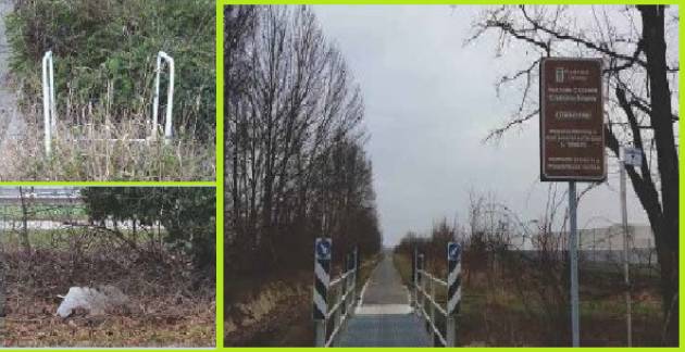 Inciviltà sulla ciclabile da Pozzaglio ed Uniti a Brazzuoli...