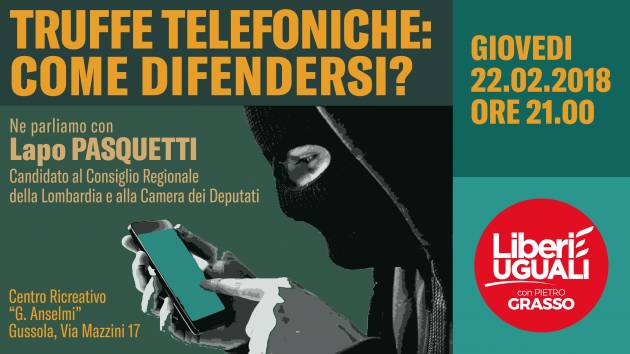 Truffe telefoniche , come difendersi. Incontro a Gussola