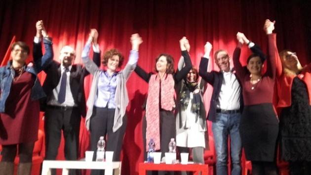 Laura Boldrini (Liberi e Uguali)  a Cremona  Un teatro gremitissimo l’ha accolta con un grande applauso