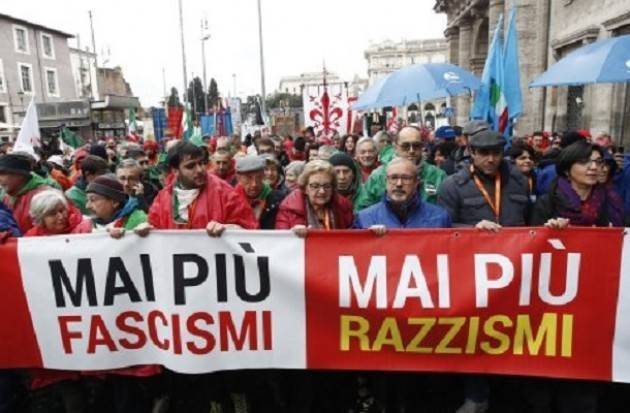 ‘Mai più fascismi-Mai più razzismi’ Grande manifestazione a Roma indetta da 23 organizzazioni.