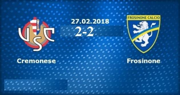 Cremonese-Frosinone (2-2) Questa squadra può andare ai playoff di Giorgio Barbieri