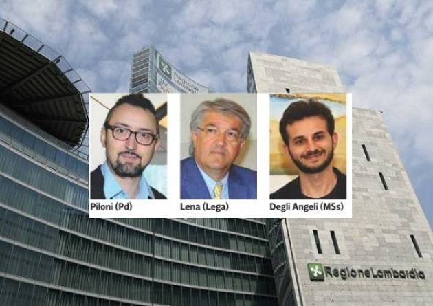 Piloni (Pd), Lena (Lega),Degli Angeli (M5S) i consiglieri regionali lombardi della provincia  di Cremona