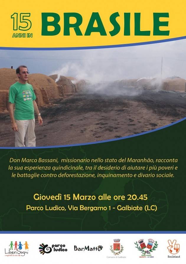 Galbiate (Lc) Testimonianza sul Brasile di Don Marco Bassani il 15/3