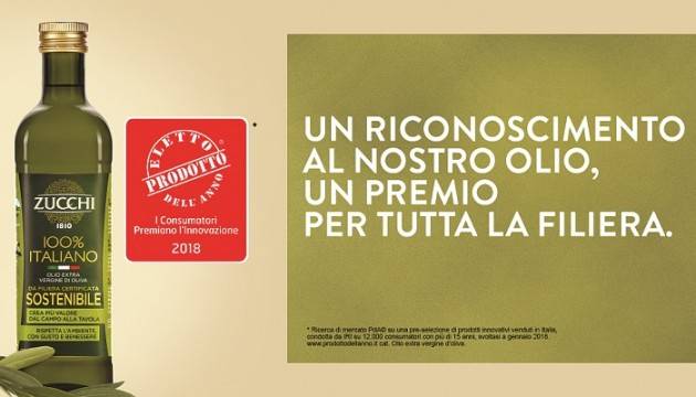 L’Olio Extra Vergine Sostenibile Zucchi  è  ‘Eletto Prodotto dell’Anno 2018’