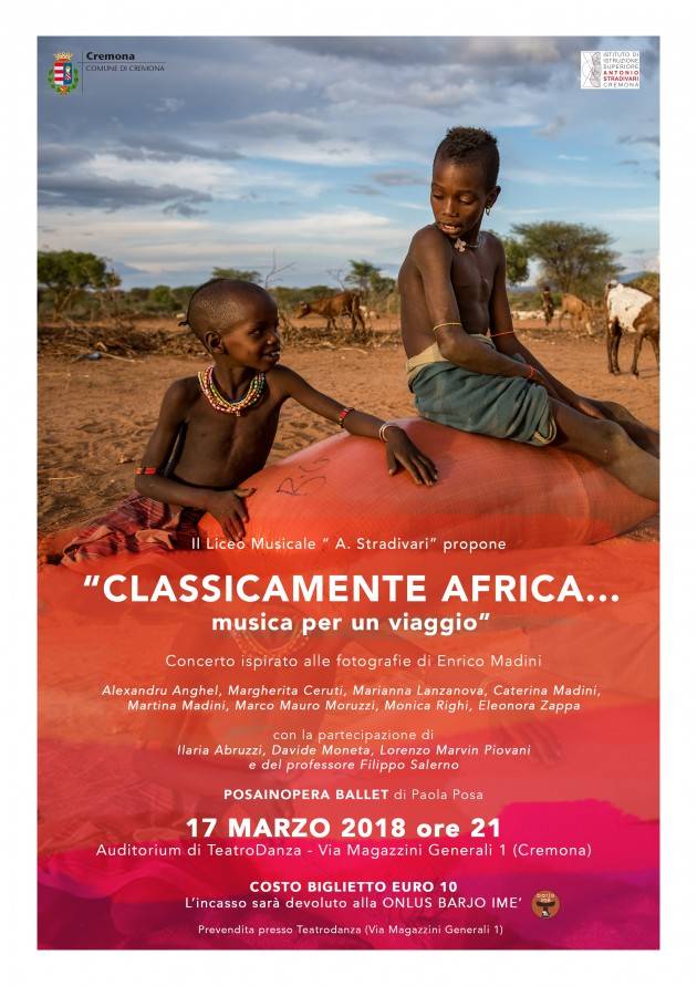 Teatro Danza Cremona ‘CLASSICAMENTE AFRICA’ il 17/3 QUANDO MUSICA DANZA E IMMAGINI SI FONDONO
