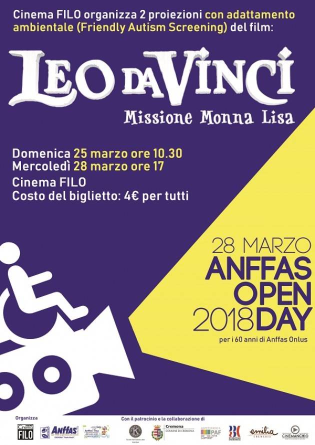 CREMONA Anffas Open Day 2018 60 anni di Anffas Onlus il 25 ed il 28 marzo