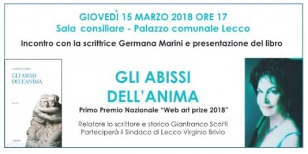 A Lecco presentazione del libro ‘Gli abissi dell’anima’ di Germana Marini il 15 marzo