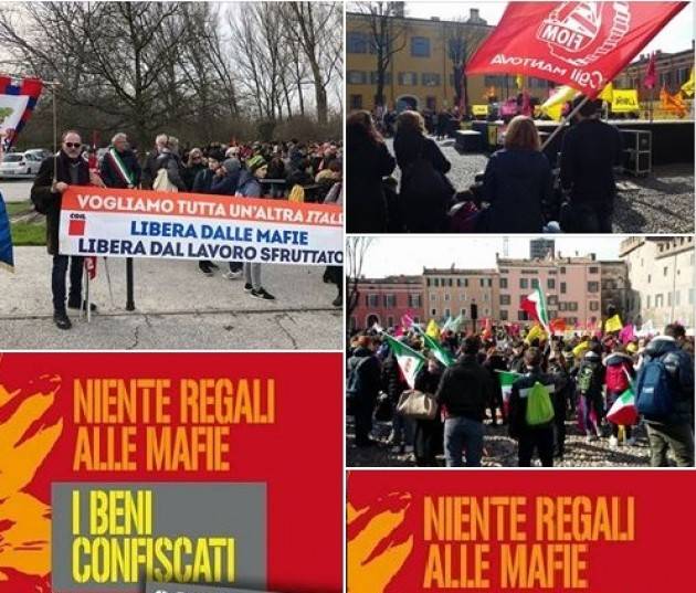 Anche la Cgil di Cremona  in p.zza a Mantova in ricordo  delle vittime di tutte le mafie