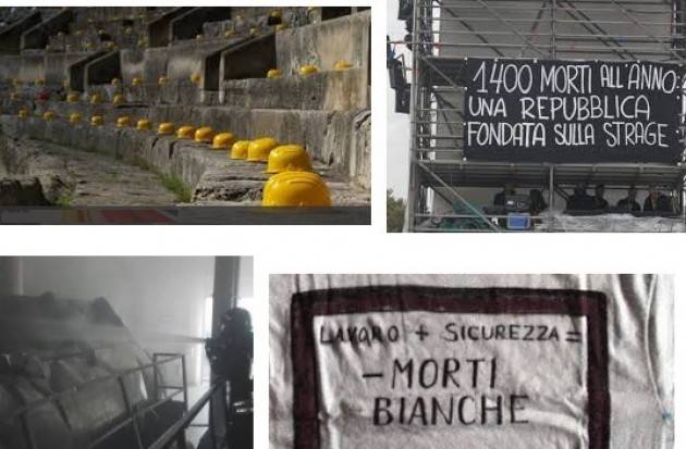 Cgil Morti sul lavoro 2018. Sono già un record negativo. Basta!