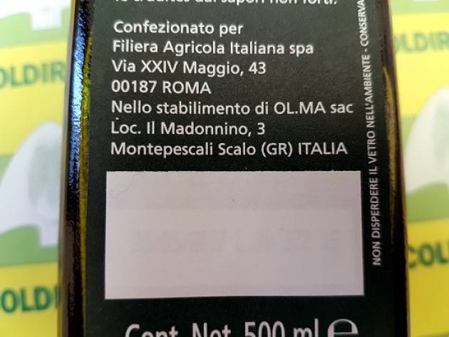 Lombardia ALIMENTARE: COLDIRETTI SCATTA OBBLIGO STABILIMENTO IN ETICHETTA