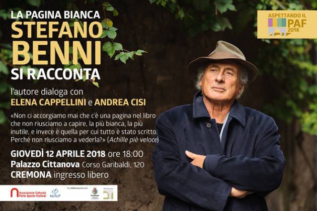 Domani Stefano Benni si racconta a Palazzo Cittanova