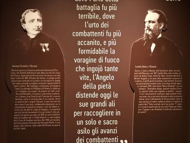 OSSARIO di CUSTOZA: DAL 21 APRILE 2018 APERTURA NUOVI SPAZI ESPOSITIVI E MULTIMEDIALI