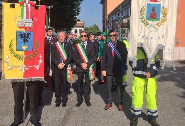  #25aprile2018 Sospiro, Cella Dati e Derovere hanno reso omaggio a tutti i caduti