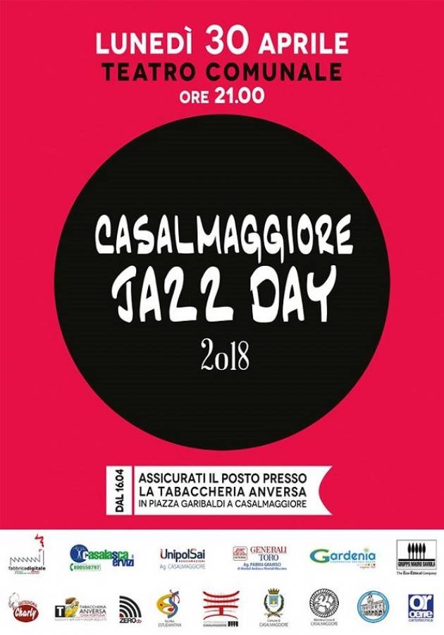 Casalmaggiore Jazz Day Lunedì 30 aprile ore 21 VII edizione