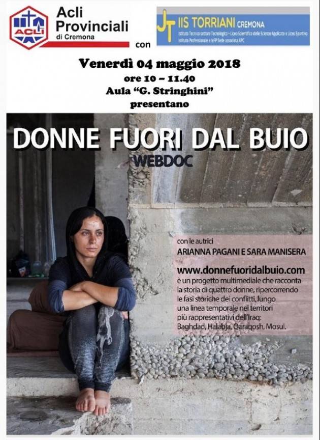 Iraq 15 anni dopo. La forza delle donne promotori: ACLI e Istituto J. Torriani di Cremona Venerdì 4 maggio