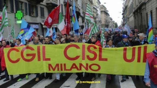 Cgil Cisl Uil Primo Maggio, a Milano corteo nel centro