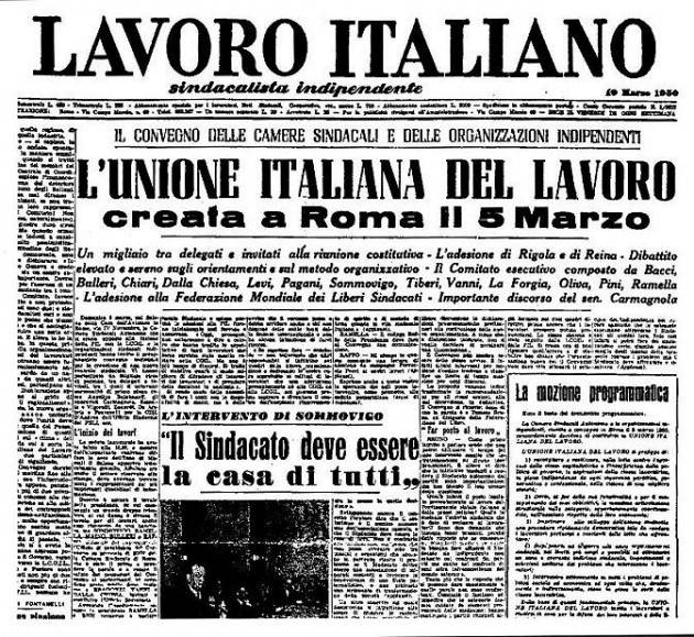 #AccaddeOggi  #5marzo 1950 Nasce il sindacato Uil ( Unione Italiana Lavoro)