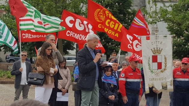 Cgil-Cisl-Uil Cremona Dopo Pioltello la commemorazione del  1° Maggio a Capralba e Caravaggio