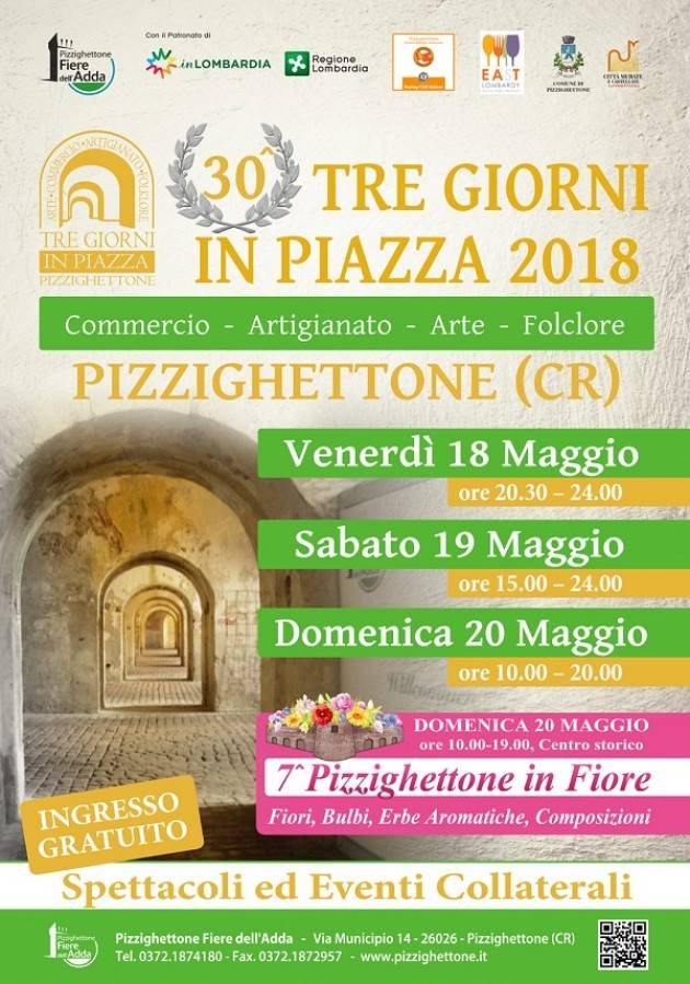 Pizzighettone: 30^ Tre Giorni in Piazza 18-19-20 maggio