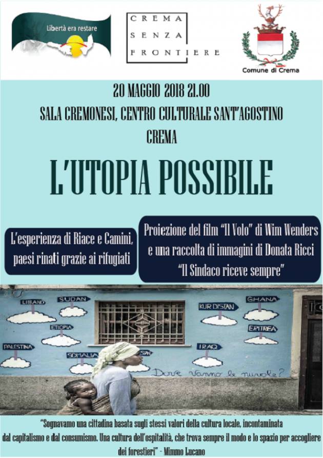 Crema: il 20 maggio un incontro tra due realtà di accoglienza