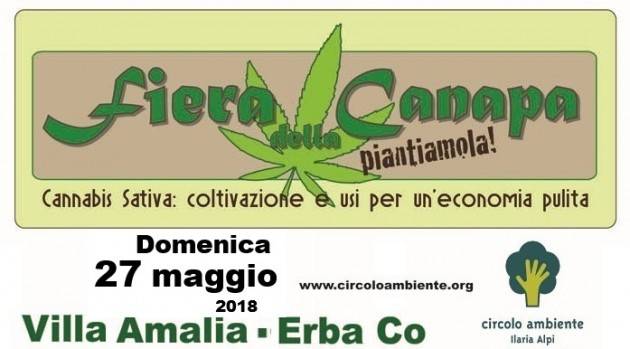 Ad Erba Il Circolo Ambiente 'Ilaria Alpi' organizza la 2° edizione della fiera alla cannabis sativa il 27 maggio