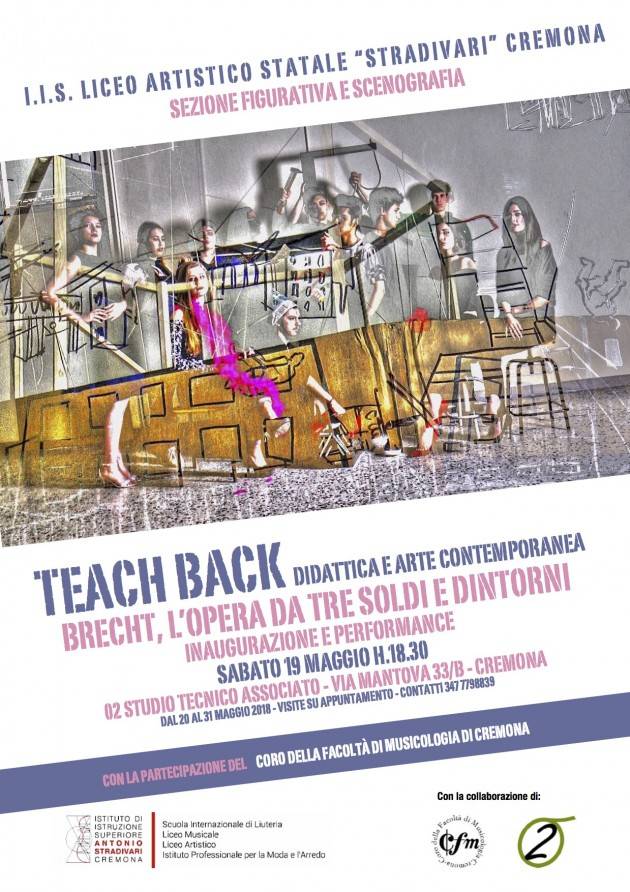 Performace su arte contemporanea Brecht, L’opera da tre soldi e dintorni a Cremona sabato 19 maggio