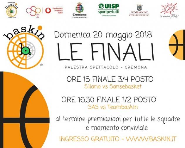 Cremona: le finali di Baskin domenica 20 maggio