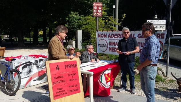 Rif.Com.(Cr) raccoglie firme su tre proposte di legge: abolizione pareggio bilancio, nuova legge elettorale proporzionale, modifica ‘buona scuola’