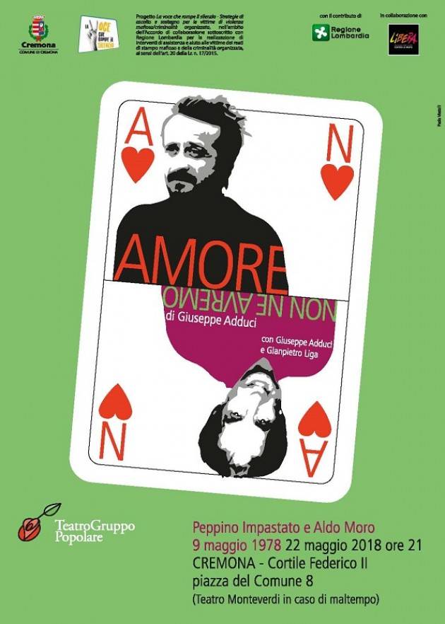 Cremona 22/5: 'La Voce che rompe il silenzio': parole contro le mafie