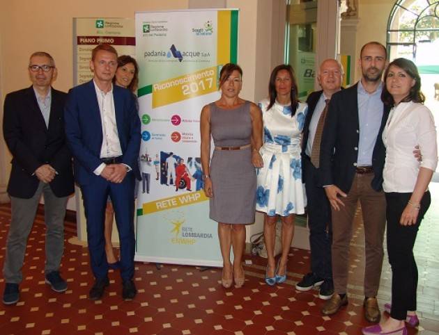 Padania Acque S.p.A. ha ricevuto il riconoscimento WHP – Workplace Health Promotion 2017