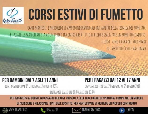 Cremona: orari e corsi estivi del Centro Fumetto