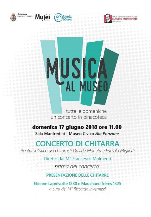 Cremona: Recital solistico dei chitarristi Davide Moneta e Fabiola Miglietti il 17/6