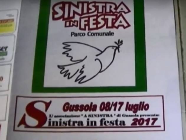 Sinistra in festa a Gussola stasera lunedì 16 luglio  grande chiusura