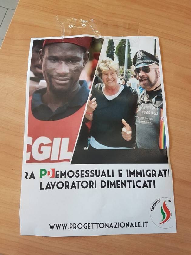 NUOVA PROVOCAZIONE FASCISTA CONTRO LA CGIL DI PAVIA, MANTOVA E CREMONA.
