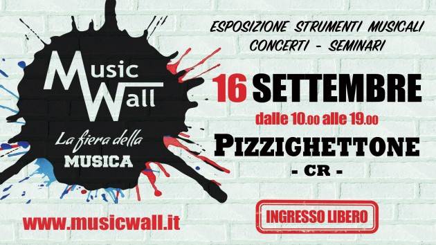 Music Wall - Fiera della Musica torna il 16 settembre a Pizzighettone 