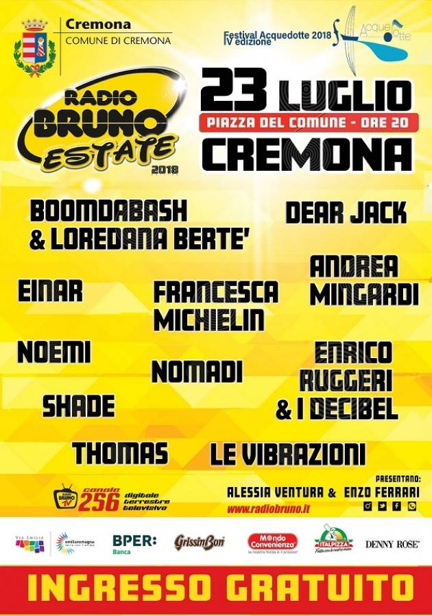  Per la prima volta a Cremona Radio Bruno Estate