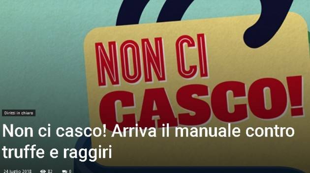 Anziani Non ci casco. Arriva il manuale contro le truffe