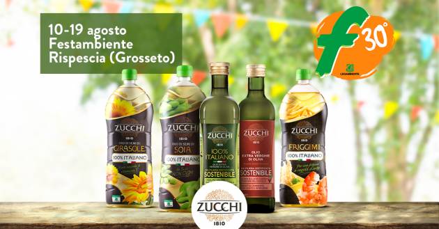 La sostenibilità di Oleificio Zucchi di Cremona abbraccia Festambiente 2018 dal 10 al 19 agosto