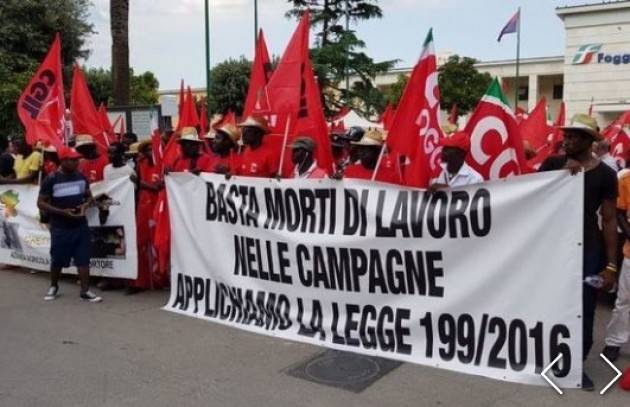 Cgil La manifestazione Da Foggia una grande risposta: basta caporalato