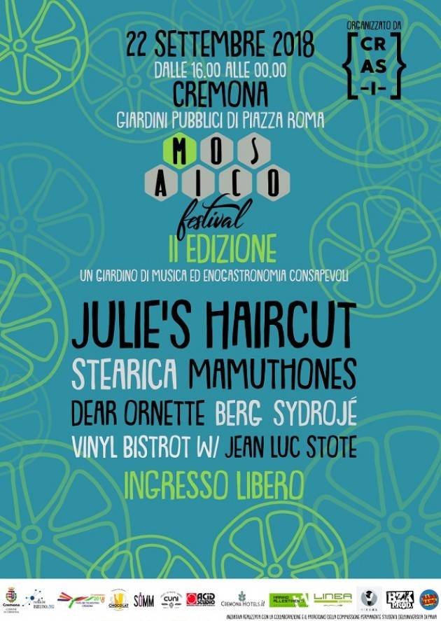 Mosaico Festival: Julie’s Haircut annunciati come headliner in Cremona il 22 settembre