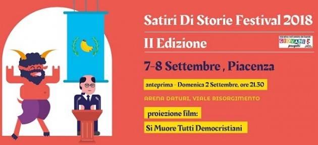 Piacenza: Venerdì 7 e sabato 8 settembre la seconda edizione di 'Satiri di Storie Festival'