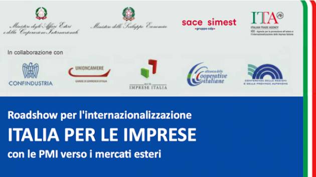 Il 20 settembre Cremona ospita il Roadshow 'Italia per le imprese, con le PMI verso i mercati esteri'