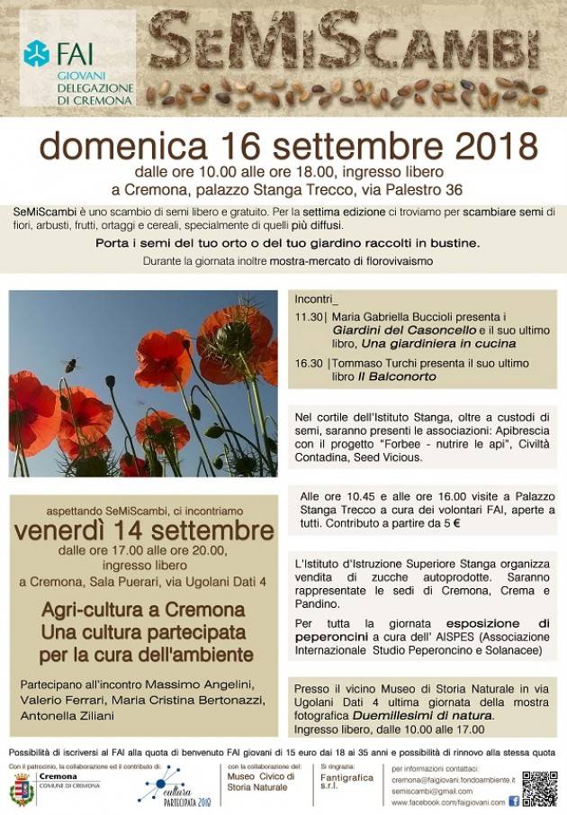 Cremona: domenica 16 settembre la VII edizione di SeMiScambi