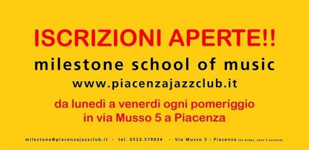 Piacenza: Open Day alla Milestone School of Music sabato 15 settembre 