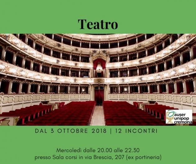 Laboratorio di Teatro all'Auser Unipop Cremona con il regista Enrico Tomasoni