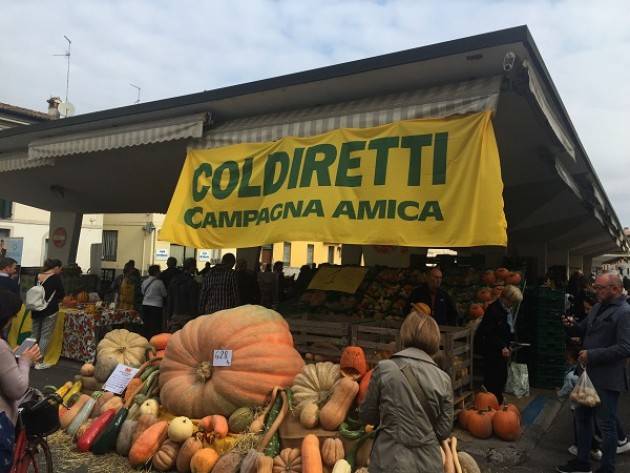 Grande successo per zucche e uva, regine del mercato di Campagna Amica a Crema