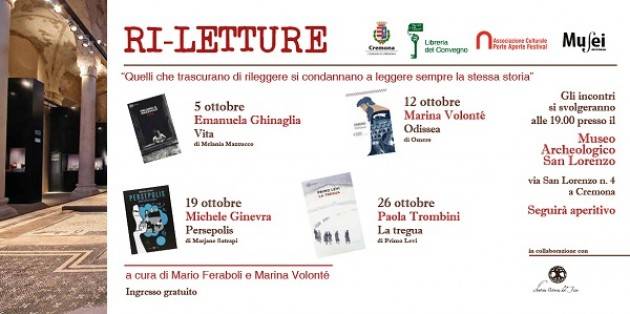  Cremona: Quarta edizione della rassegna Ri-letture al Museo Archeologico