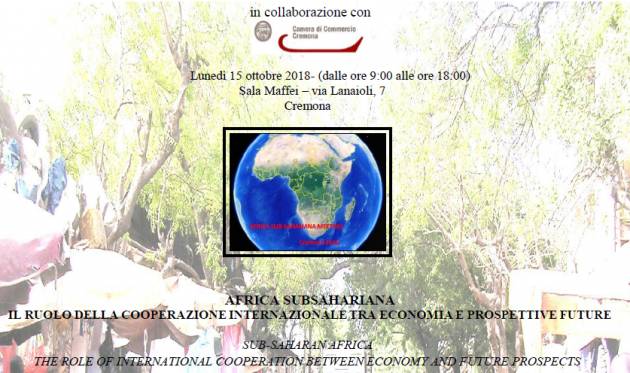 Cremona invita 49 Paesi dell'Africa Subsahariana lunedì 15 ottobre in sala Maffei